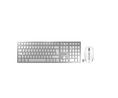 Cherry CHERRY DW 9100 SLIM Wireless Ergonomic Keyboard and Mouse Set, QWERTY (UK), Silver/White