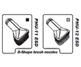 Brush Nozzle, D-Shaped