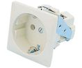 Wall Outlet 1x DE Type F (CEE 7/3) Socket Flush Mount 16A 250V White