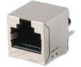 Modular Connector, Jack, RJ45, CAT5e, Straight, Positions - 8, Contacts - 8, Unshielded