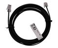 Telefonkabel / Modularkabel, RJ11-Stecker - RJ45-Steckverbinder, Flach, 1m, Schwarz