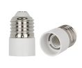 Adapter / lampsockel E27 / E14, Plast, Vit