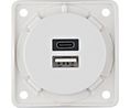 Wall Outlet INTEGRO 1x USB Flush Mount 3.6A 230V White