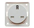 Wall Outlet INTEGRO 1x UK Type G (BS1363) Socket Flush Mount 13A 250V White