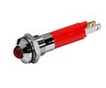 LED Indicator, Red, 1.2cd, 24V, 8mm, IP67