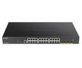 PoE-switch, Lager 2 hanterat, 10Gbps, 370W, RJ45-portar 24, PoE-portar 24