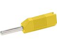 Banana Plug Insulated Unshrouded Stackable 4 mm Brass Nickel 50VAC 50VDC 16A Screw Terminal Yellow