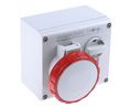 Scame Horizontal Switchable IP66, IP67 Industrial Interlock Socket 3PN+E, Earthing Position 6h, 16A, 415 V