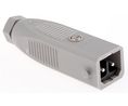 16A, ST IP54 Grey Cable 2 Straight Industrial Power Connector No, 250 V No, Grey, 2P, Cable Mount, , IP54, 250V