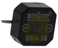 Sonitron 75dB SMD Continuous Internal Piezo Buzzer, 14 x 14 x 6.5mm, 1.5V dc Min, 24V dc Max