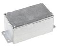 Silver Die Cast Aluminium Enclosure, IP66, Flanged, Silver Lid, 139.6 x 63.8 x 55mm