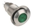 Marl Green Panel Mount Indicator, 12 → 28V, 12.7mm Mounting Hole Size, Solder Tab Termination, IP67