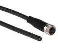 BALLUFF Straight Female 3 way M8 to Unterminated Sensor Actuator Cable, 5m, Straight Conductors, 5m, IP67, Black