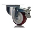 Tente Braked Swivel Castor Wheel, 150kg Capacity, 80mm Wheel