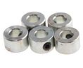 Shaft Collar, One Piece, Set Screw, Bore 6mm, OD 12mm, W 8mm, Steel Pack of 5 pieces