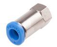 Festo QS Series Straight Threaded Adaptor, M5 Female to Push In 4 mm, Threaded-to-Tube Connection Style, 153311