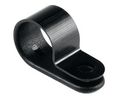 Cable Clamp, 6.5mm, Polyamide 6.6, Black, Screw