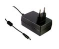 Power Supply GST25E 18V 1.38A 25W Euro Type C (CEE 7/16) Plug 2.1 x 5.5 mm Barrel Plug