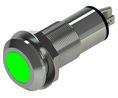 LED Indicator 230V AC Fixed Green Soldering Lugs