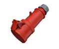 CEE Socket, Red, 5P, Cable Mount, 2.5mm², 16A, IP44, 400V