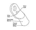 Compression Style Ring Tongue Terminal for 2/0 AWG Wire Stud Size 5/16" M8 Plated, Pack of 50 pieces