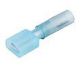 Spade Connector, Insulated, Blue, 1 ... 2.5mm², Plug, Pack of 5 pieces