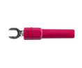 Spade Connector, Spade Connector / Banana Plug, 4 mm, Red