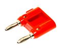 Test Adapter 2x Banana Plug - 2x Banana Socket 15A 5kVAC 40.1mm Red