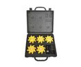 Rechargeable Hazard Warning Light Kit, 5pcs AC / DC 100mm Yellow IP65