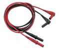 Banana Plug Test Lead Set, 1.22m, Black, Red, Nickel-Plated Brass