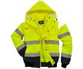 Portwest 300D Industry High Visibility Yellow Men Hi Vis Bomber Jacket, 3XL