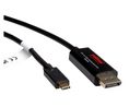 Kabel, USB C-Stecker - DisplayPort-Stecker, 2m, Schwarz