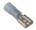 Spade Connector, Partially Insulated, Blue, 1.5 ... 2.5mm², Socket, Pack of 100 pieces
