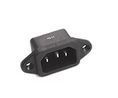 IEC Appliance Intlet, C14, Plug, 10A, Screw Mounting