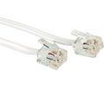 Telefonkabel, RJ12-Stecker - RJ12-Stecker, Flach, 6m, Grau