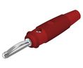 Banankontakt Isolerad Ohöljd 4 mm Mässing Nickel 60VDC 30A Lödning Röd Paket med 5 delar