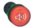 Illuminated Buzzer 22mm Continuous / Intermittent Red 220 ... 240 V 35mA 90dB Plastic Screw Terminal IP69K Harmony XB5