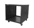 Tragbares 19"-Server-Rack mit Griffen, Auf dem Boden stehend, 9U, Stahl, Schwarz