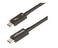 Cable, USB C-kontakt - USB C-kontakt, 1m, USB 4.0, Svart