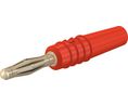 Banana Plug Insulated Unshrouded 2 mm Brass Gold 30VAC 60VDC 10A Soldering Red Pack of 5 pieces