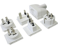 Reiseadaptersatz, Schweizer Steckdose Typ J (T13) - US-Stecker, Typ B / Italienischer Stecker Typ L (S17) / CEE 7/7 Stecker / UK-Stecker Typ G (BS1363) / AU-Stecker, Typ I, 6.3A
