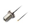 RF Cable Assembly, N Female Straight - U.FL Female Angled, 300mm, Black