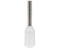 Weidmuller Insulated Crimp Bootlace Ferrule, 8mm Pin Length, 1mm Pin Diameter, 0.5mm² Wire Size, White, Paket med 500 delar