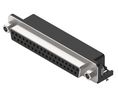 D-Sub Connector with Hex Screw, 8mm, Angled, Socket, DC-37, PCB Pins