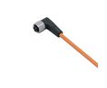 ifm electronic Female 1 way M12 to Unterminated Unterminated Sensor Actuator Cable, 5 m Leiter, 5m, IP65 / IP67 / IP68 / IP69K, Orange