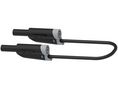 Banana Plug36A, 1000 V, Black, 150 cm Lead Length