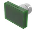 Indicator Lens Rectangular Style, Green, 25.5 mm Long