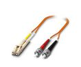 OS2 Zip Cord Fibre Optic Cable, 125 um, Orange, 5 m