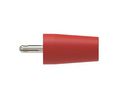 Schutzinger Red Male Banana Connector, 4 mm Connector, Screw Termination, Nickel Plating