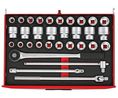 Teng Tools 32-Piece Imperial, Metric 3/4 in Standard Socket Set with Ratchet, 6 point; 12 point